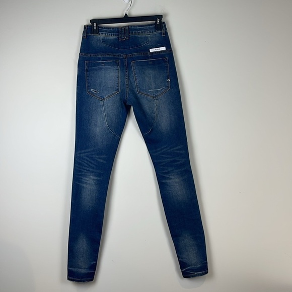 Kollar Clothing blown out knee denim medium blue size 28 - Picture 4 of 10